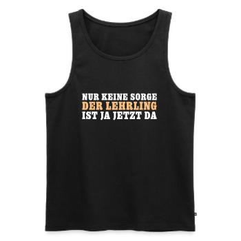 Lehrling Handwerk Ausbildung Auszubildender - Männer Premium Bio Tank Top - Schwarz - Vorne - AI Model Male 178 light (178cm)