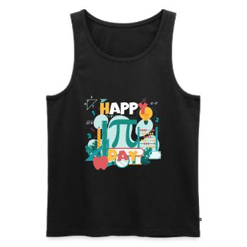 Alles Gute zum Pi-Tag, Mathe-Fauler Lehrer - Männer Premium Bio Tank Top - Schwarz - Vorne - Michal (187cm)