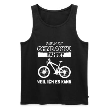 Fahrrad Fahrer Biker Mountainbike Mountainbiker - Männer Premium Bio Tank Top - Schwarz - Vorne - AI Model Male 178 light (178cm)