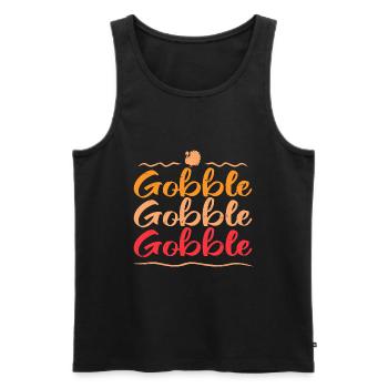 gobble gobble gobble - Men's Premium Organic Tank Top - black - Front - Michal (187cm)