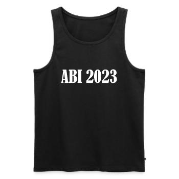 Abi 2023 - Männer Premium Bio Tank Top - Schwarz - Vorne - AI Model Male 178 light (178cm)