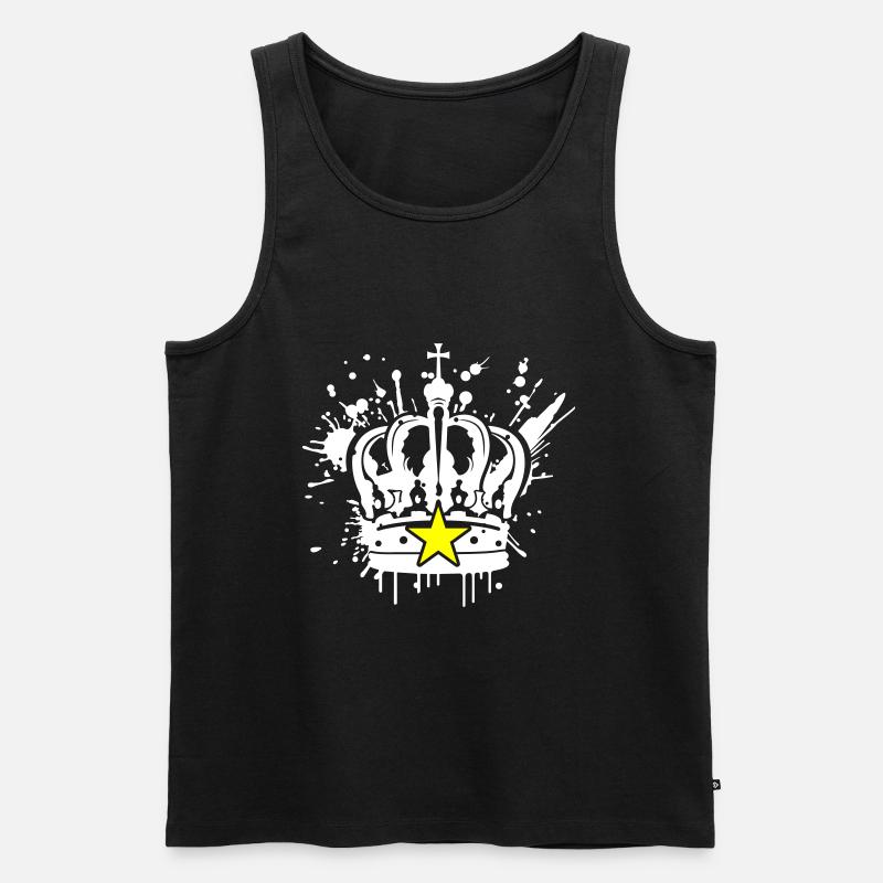Symbole de la couronne royale - Débardeur bio Premium Homme - noir