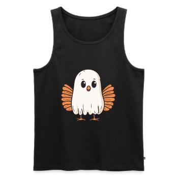 Turkey Halloween Funny Ghost - Men's Premium Organic Tank Top - black - Front - Michal (187cm)