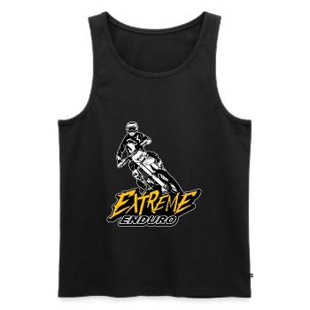 Enduro - Débardeur bio Premium Homme - noir - Devant - AI Model Male 178 light (178cm)