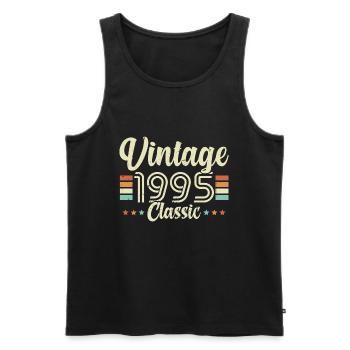 Vintage 1995 Classic, Cadeau D'anniversaire 28 Ans - Débardeur bio Premium Homme - noir - Devant - Michal (187cm)