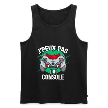 J'peux Pas J'ai Console Humour Gamer Cadeau Ado - Débardeur bio Premium Homme - noir - Devant - Michal (187cm)