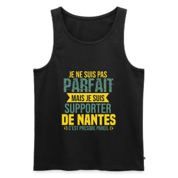 Cadeau Supporter Nantes Foot Nantais Humour - Débardeur bio Premium Homme - noir - Devant - Michal (187cm)