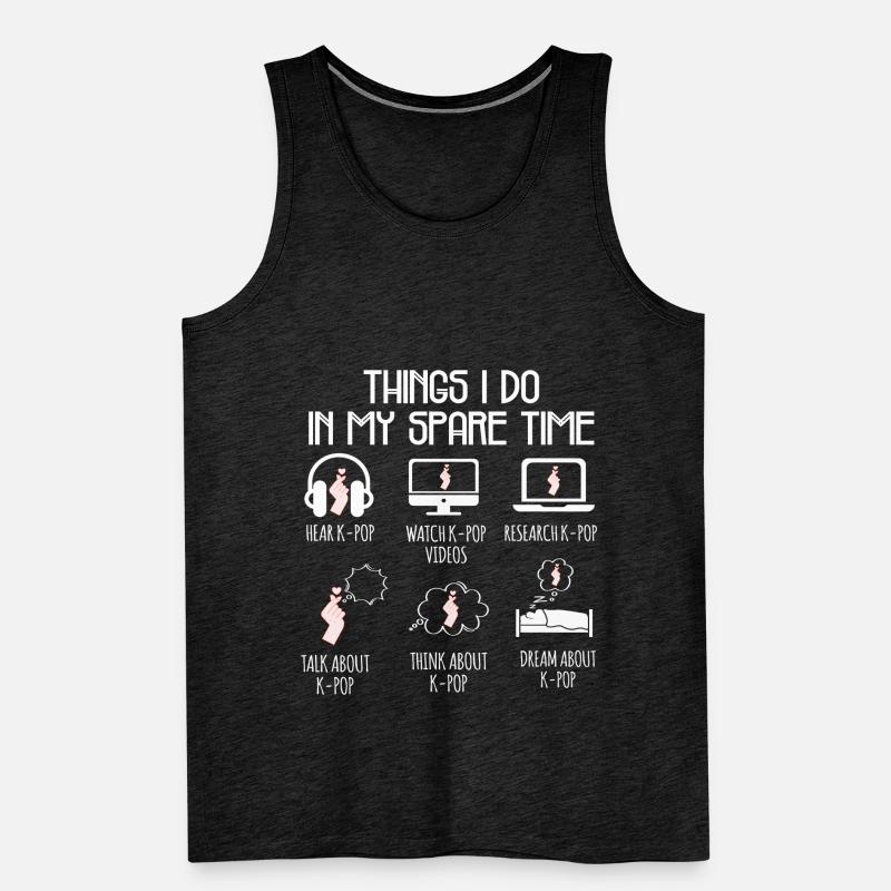 Kpop Time Libe Humor Gift Men's Premium Organic Tank Top