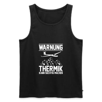 Segelflugzeug - Männer Premium Bio Tank Top - Schwarz - Vorne - Michal (187cm)