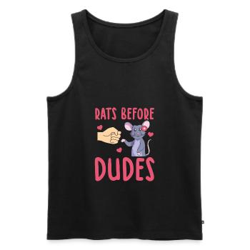 Rats - Men's Premium Organic Tank Top - black - Front - AI Model Male 178 light (178cm)