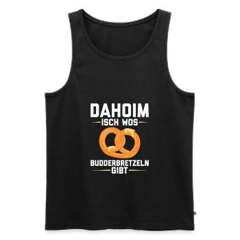 Schwaben Sprüche | Schwäbisch Schwabe Geschenkidee - Männer Premium Bio Tank Top - Schwarz - Vorne - AI Model Male 178 light (178cm)