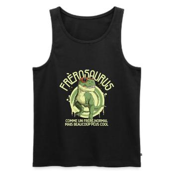 Big Brother Dinosaur Humor T Rex Family Gift - Men's Premium Organic Tank Top - black - Front - Michal (187cm)