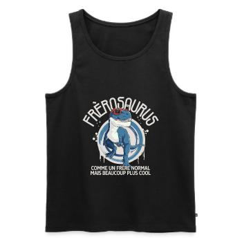Big Brother Dinosaur Humor T Rex Family Gift - Men's Premium Organic Tank Top - black - Front - Michal (187cm)