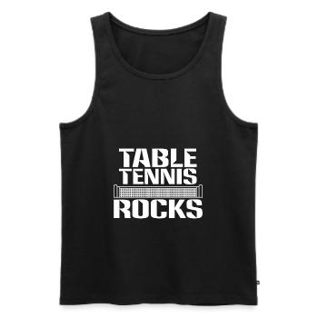 Table Tennis Rocks - Men's Premium Organic Tank Top - black - Front - AI Model Male 178 light (178cm)