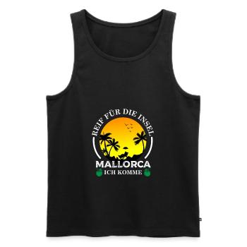 Mallorca Party Shirt Cadeau Dire Avec Humour - Débardeur bio Premium Homme - noir - Devant - Michal (187cm)