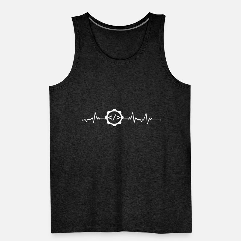 Software Engineer - Heartbeat - Programming -PC Men's Premium Organic Tank Top
