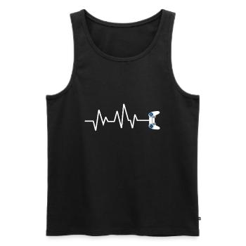 Gaming - Frequenz - Zocken - Spielen - Controller - Männer Premium Bio Tank Top - Schwarz - Vorne - Michal (187cm)
