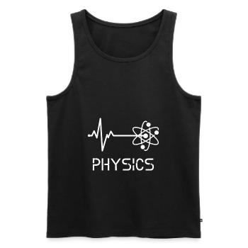 Physik herzschlag Physiker - Männer Premium Bio Tank Top - Schwarz - Vorne - Michal (187cm)