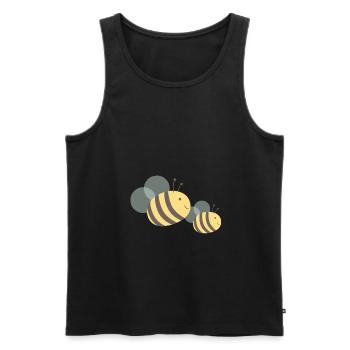 Bees Bees Beekeeper Insect Honey Wasp Bumblebee - Men's Premium Organic Tank Top - black - Front - AI Model Male 178 light (178cm)