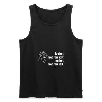 Body soul horse rider riding recreation spirit - Men's Premium Organic Tank Top - black - Front - AI Model Male 178 light (178cm)
