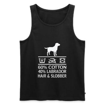 Hundehaare Labrador Witzig Lustig Hundebesitzer - Männer Premium Bio Tank Top - Schwarz - Vorne - Michal (187cm)