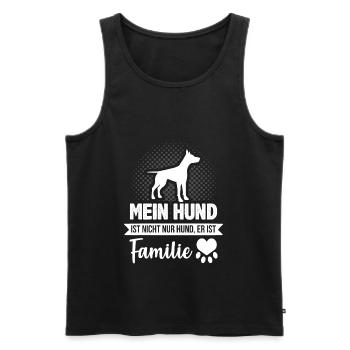 Hundehalter Vierbeiner Hunde Sprüche Familie - Männer Premium Bio Tank Top - Schwarz - Vorne - AI Model Male 178 light (178cm)