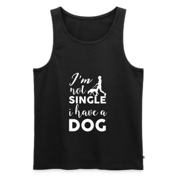 Single Hundebesitzer Hundeliebe Hunde Sprüche Hund - Männer Premium Bio Tank Top - Schwarz - Vorne - AI Model Male 178 light (178cm)
