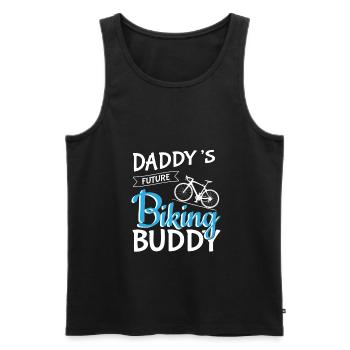 Daddy's Bicycle Buddy Sport Expectant Father Saying - Men's Premium Organic Tank Top - black - Front - AI Model Male 178 light (178cm)