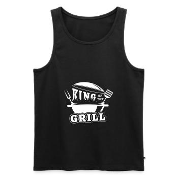 King of the Grill Grill Master Grill Grilling King - Men's Premium Organic Tank Top - black - Front - AI Model Male 178 light (178cm)
