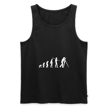 Evolution Photographer Photography Prendre des photographies - Débardeur bio Premium Homme - noir - Devant - AI Model Male 178 light (178cm)