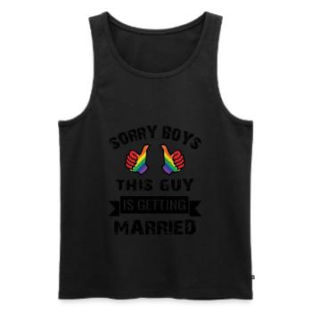 LGBT bachelor party goodbye - Men's Premium Organic Tank Top - black - Front - Michal (187cm)