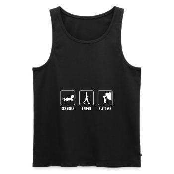 WItziges Kletter Geschenk Krabbeln Laufen Klettern - Männer Premium Bio Tank Top - Schwarz - Vorne - Michal (187cm)