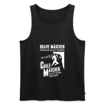 Lustiges Kletterer Geschenk Coole Mädchen Klettern - Männer Premium Bio Tank Top - Schwarz - Vorne - Michal (187cm)
