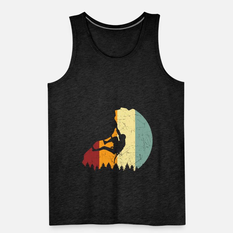 Kletterer Geschenk Bergsteiger Retro Boulder Männer Premium Bio Tank Top