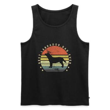 Best Labrador Dad Ever Dog Dad Dog Ownership - Men's Premium Organic Tank Top - black - Front - AI Model Male 178 light (178cm)
