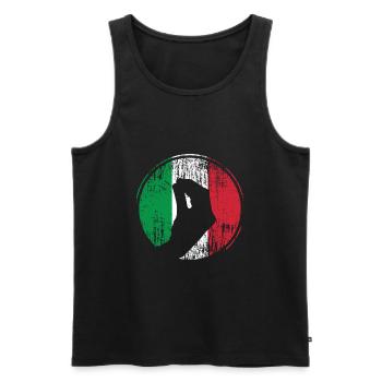 Italy Italians hand gesture Italian flag - Men's Premium Organic Tank Top - black - Front - Michal (187cm)