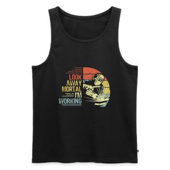 Schweißer Lustiges Handwerker Schweißen Beruf Gesc - Männer Premium Bio Tank Top - Schwarz - Vorne - AI Model Male 178 light (178cm)