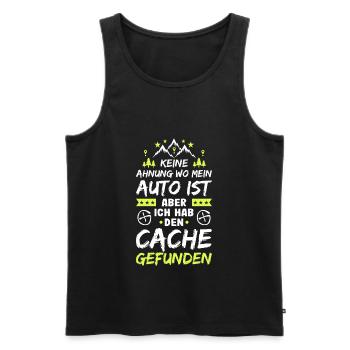 Geocaching Keine Ahnung Geocacher Cache Geocachen - Männer Premium Bio Tank Top - Schwarz - Vorne - AI Model Male 178 light (178cm)