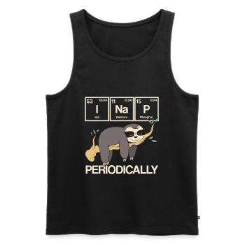 Periodic Table I Nap Periodic Sloth Geek - Men's Premium Organic Tank Top - black - Front - Michal (187cm)