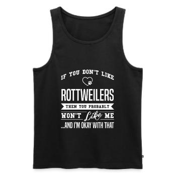 Si vous n'aimez pas Rottweiler Rottweiler Rottwei - Débardeur bio Premium Homme - noir - Devant - Michal (187cm)