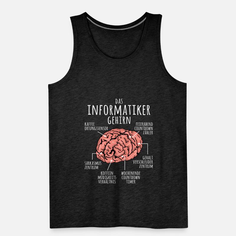 Informatiker Gehirn Programmierer Nerd IT Student Männer Premium Bio Tank Top