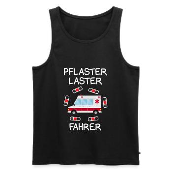 Pflaster Laster Fahrer Sanitäter Notarzt Rettungsd - Männer Premium Bio Tank Top - Schwarz - Vorne - Michal (187cm)