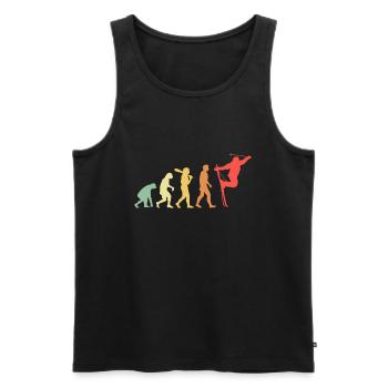 Skifahrer Evolution Berge Ski Sport Skier Skifahre - Männer Premium Bio Tank Top - Schwarz - Vorne - Michal (187cm)