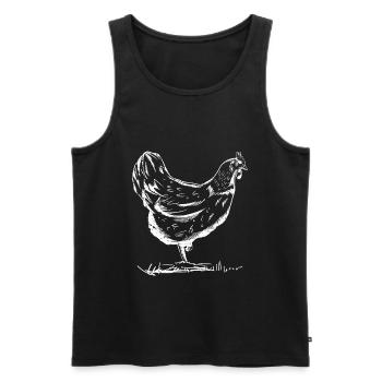 Chicken Drawn Chickens Farmer Farmers Chicken Farmer - Men's Premium Organic Tank Top - black - Front - Michal (187cm)
