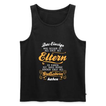 Kinder euch als Großeltern haben Werdende Oma Opa - Männer Premium Bio Tank Top - Schwarz - Vorne - Michal (187cm)