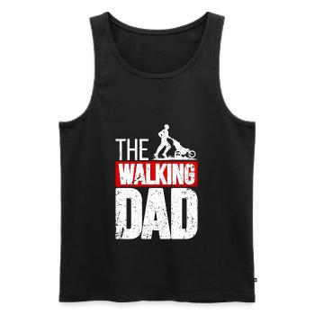 The Walking Dad Father-to-Be Papa Fête des pères Gesc - Débardeur bio Premium Homme - noir - Devant - Michal (187cm)