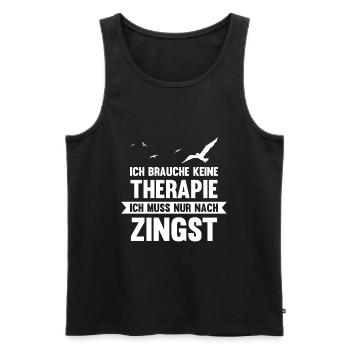 Ostsee Ich Brauche Keine Therapie Ich Muss Nach Zi - Männer Premium Bio Tank Top - Schwarz - Vorne - Michal (187cm)