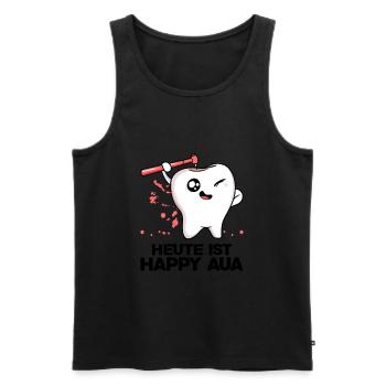 Zahnarzt Heute Ist Happy Aua Zähne Zahnmediziner Z - Männer Premium Bio Tank Top - Schwarz - Vorne - Michal (187cm)