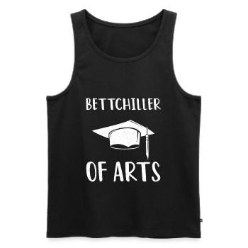 Bachelor Bettchiller Of Arts University Degree A - Men's Premium Organic Tank Top - black - Front - AI Model Male 178 light (178cm)