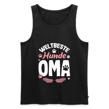 Großmutter Weltbeste Hunde Oma Omi Enkel Familie U - Männer Premium Bio Tank Top - Schwarz - Vorne - Michal (187cm)